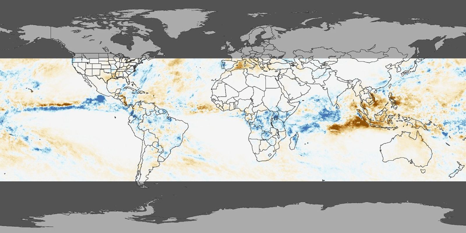 Rainfall anomaly patterns tied to El Nino